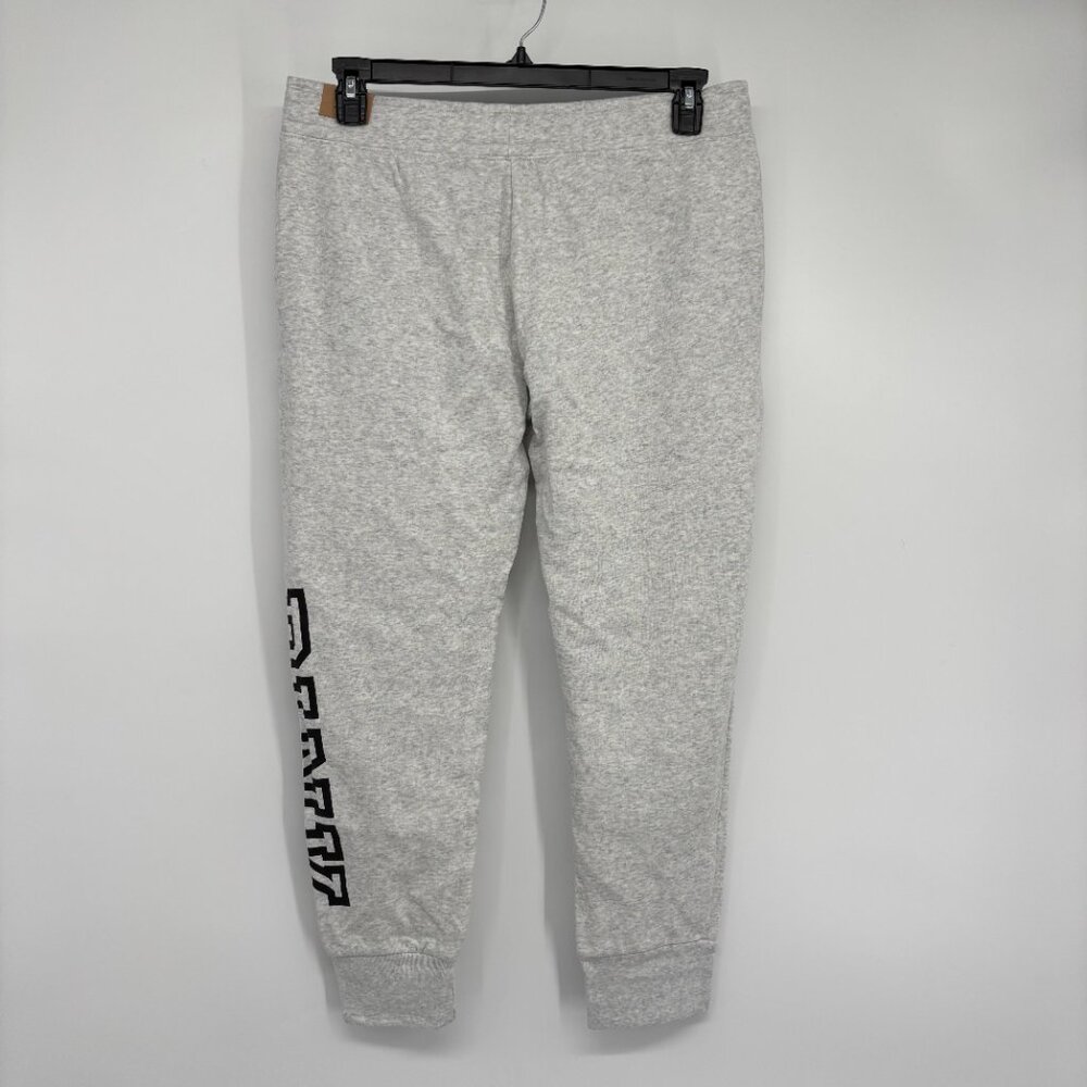 Victoria's Secret PINK Fleece Drawstring Logo Skinny Jogger Light Gray Sze L NWT - Picture 3 of 6
